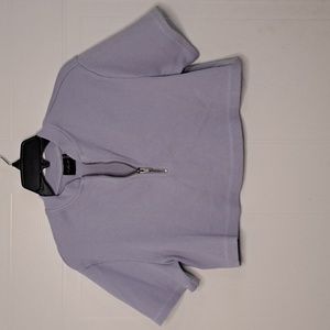 Out From Under Urban Outfitters Front Zip Lavender Crop Top Size M